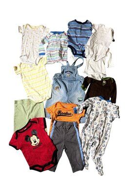 Baby Boy Clothing Lot • 18 pcs • 6M & 6–9M